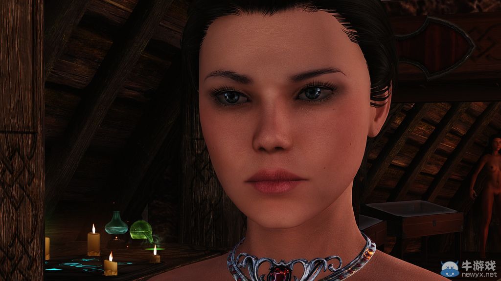 《上古卷軸5：天際》最美女體MOD新圖：蕾絲面具掩藏嬌羞面容