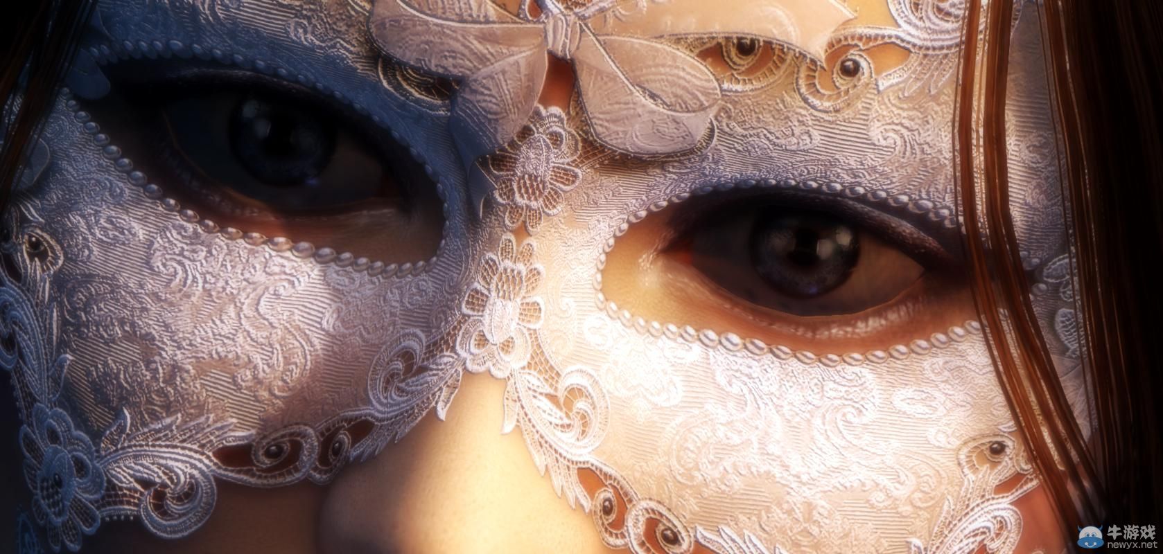 《上古卷軸5：天際》最美女體MOD新圖：蕾絲面具掩藏嬌羞面容