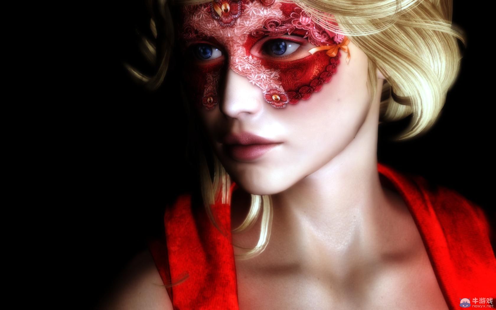 《上古卷軸5：天際》最美女體MOD新圖：蕾絲面具掩藏嬌羞面容