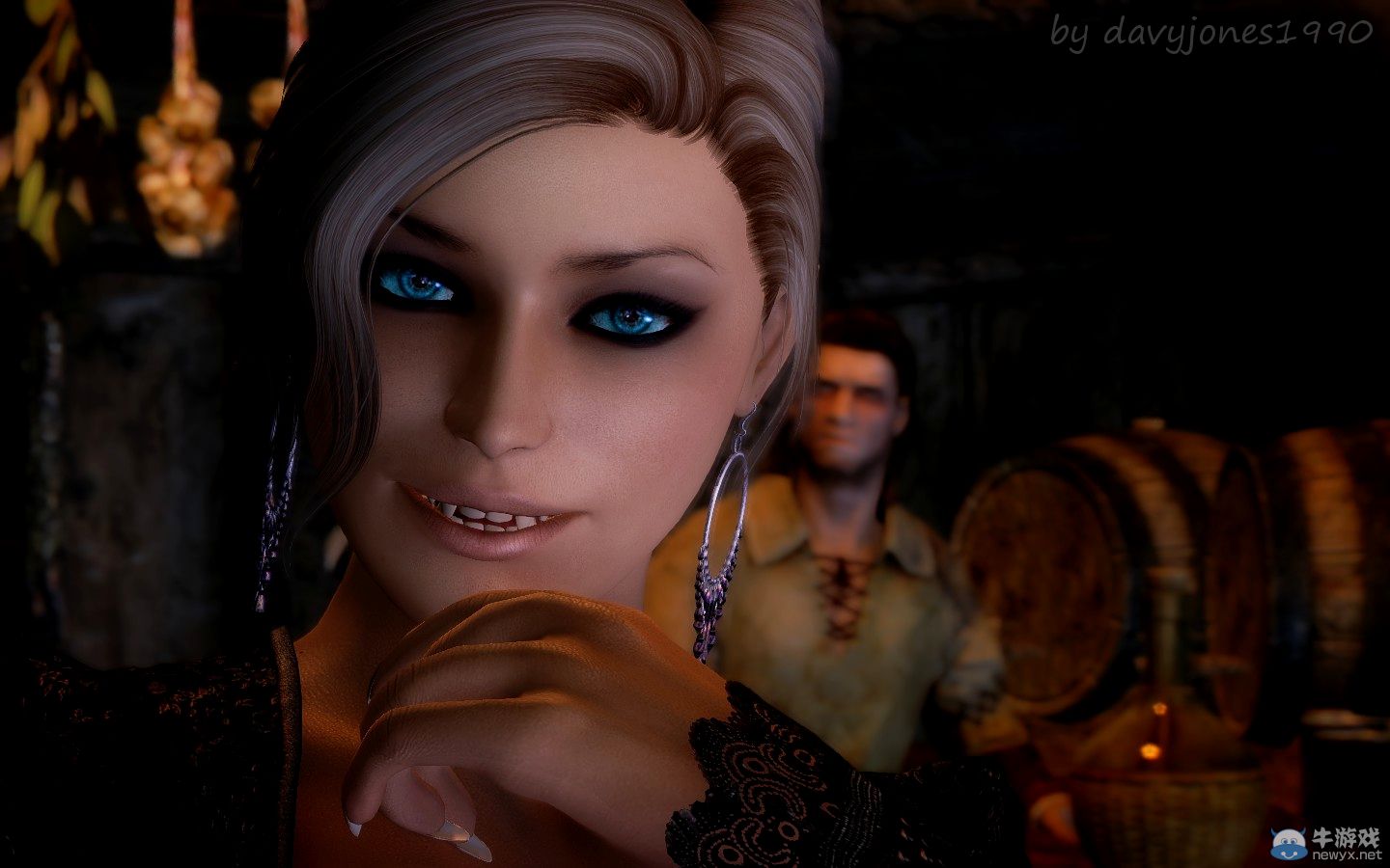 《上古卷軸5：天際》最美女體MOD新圖：蕾絲面具掩藏嬌羞面容