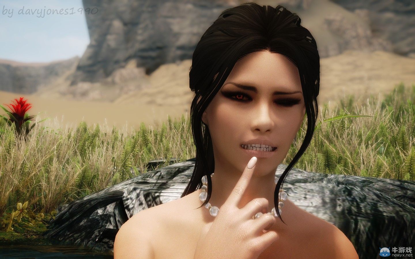 《上古卷軸5：天際》最美女體MOD新圖：蕾絲面具掩藏嬌羞面容