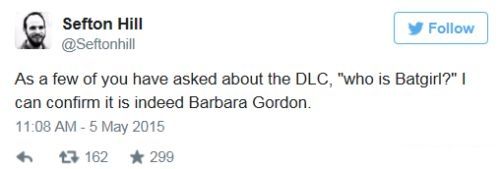 《蝙蝠俠：阿甘騎士》蝙蝠女身份曝光：戈登之女？