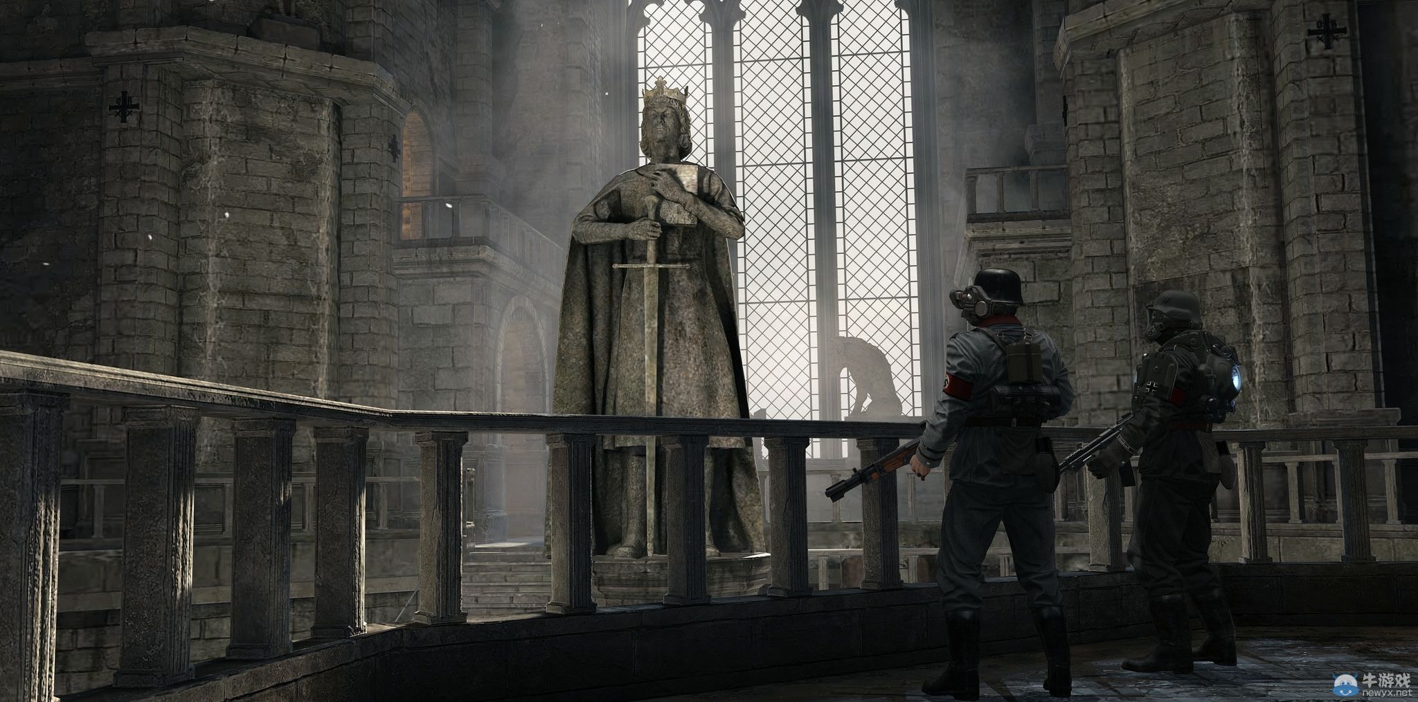 《德軍總部：舊血脈》高分辨率截圖：進擊的德國兵