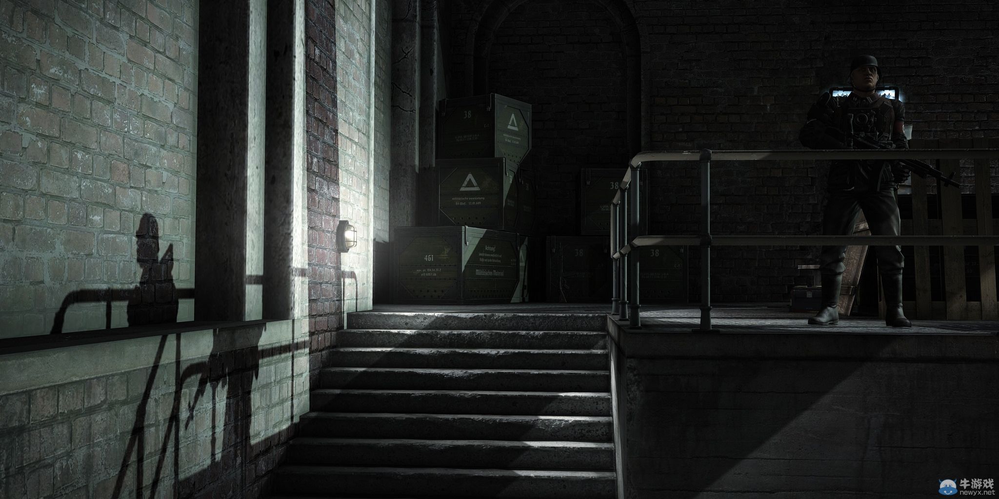 《德軍總部：舊血脈》高分辨率截圖：進擊的德國兵