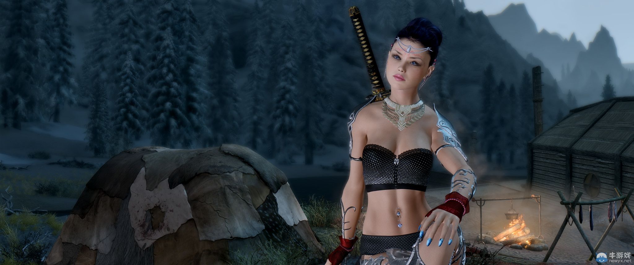 《上古卷軸5：天際》最美女體MOD新圖：佳麗匯集各有特色