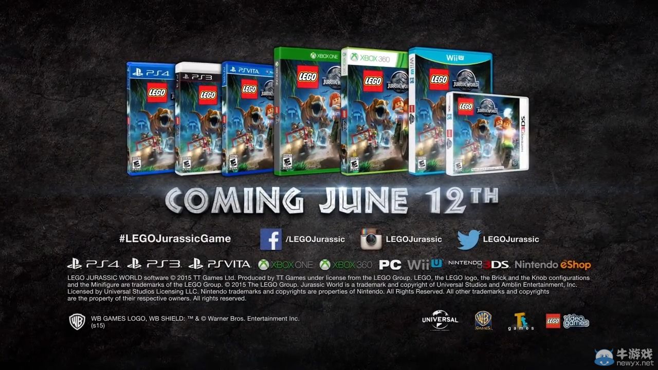 《樂(lè)高侏羅紀(jì)世界》6月12日發(fā)售：新宣傳片出爐