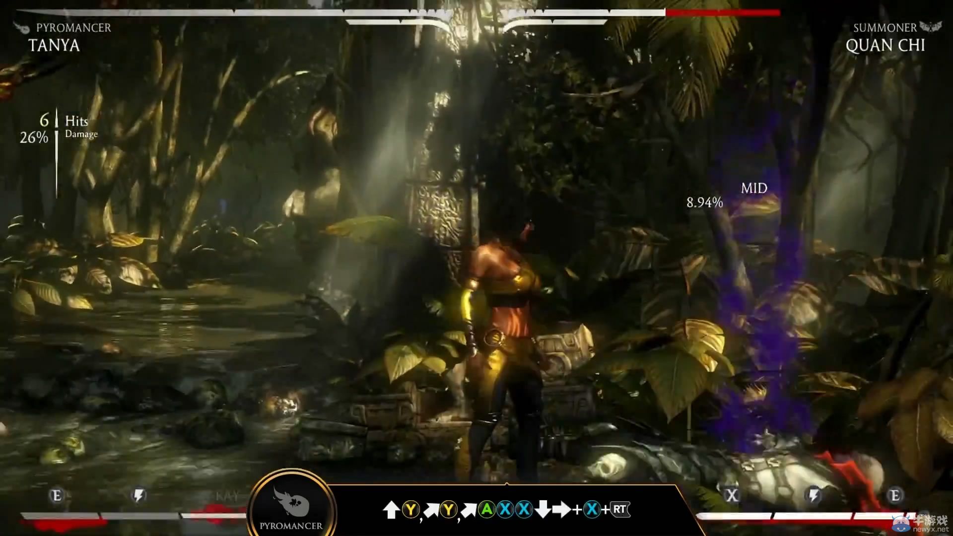 《真人快打X》“譚雅”戰斗演示：血腥御姐愛捅腎！