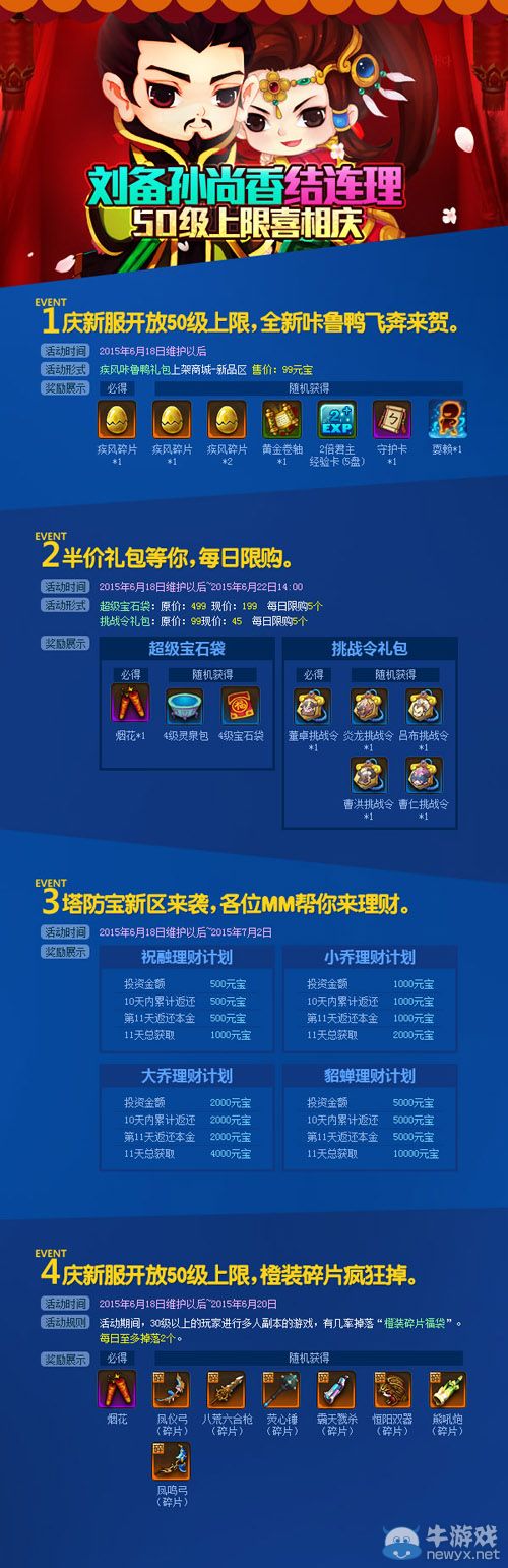 《夢塔防》劉備草鞋攤18日開放50級上限