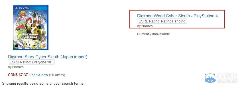 亞馬遜上架《數碼寶貝故事：賽博偵探》PS4版本：又是臨時工干的？