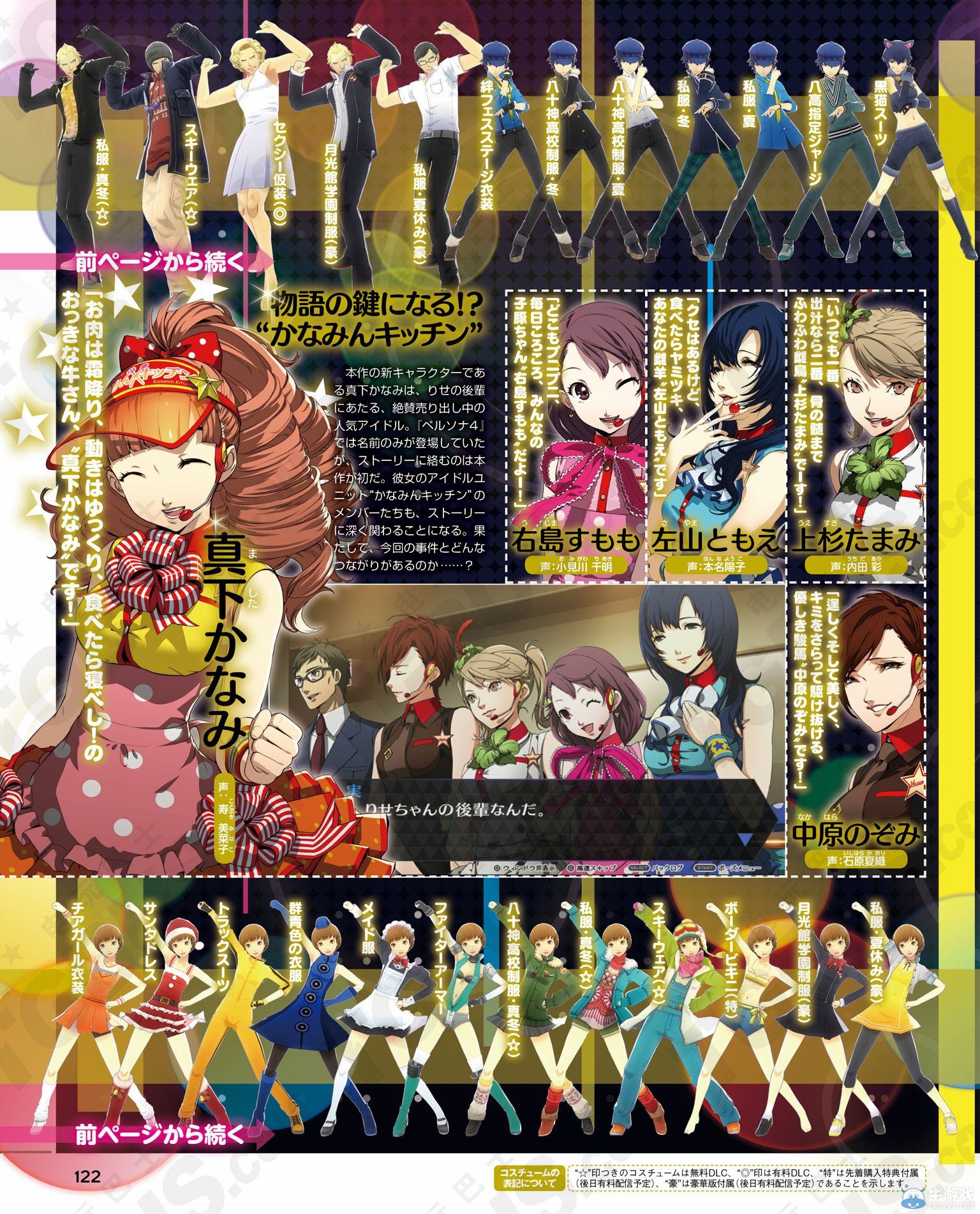 《女神異聞錄4：舞夜狂歡》售前特企：全152種服裝預覽