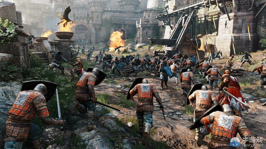 育碧新作《為了榮耀》最新游戲截圖：戰神攻城做王