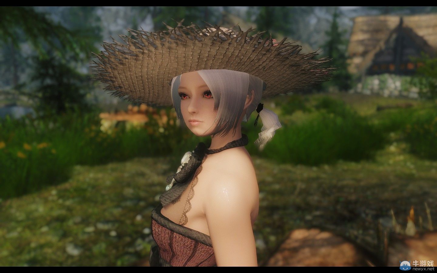 《上古卷軸5：天際》自建人物MOD：可愛鄰家少女絲襪制服誘惑