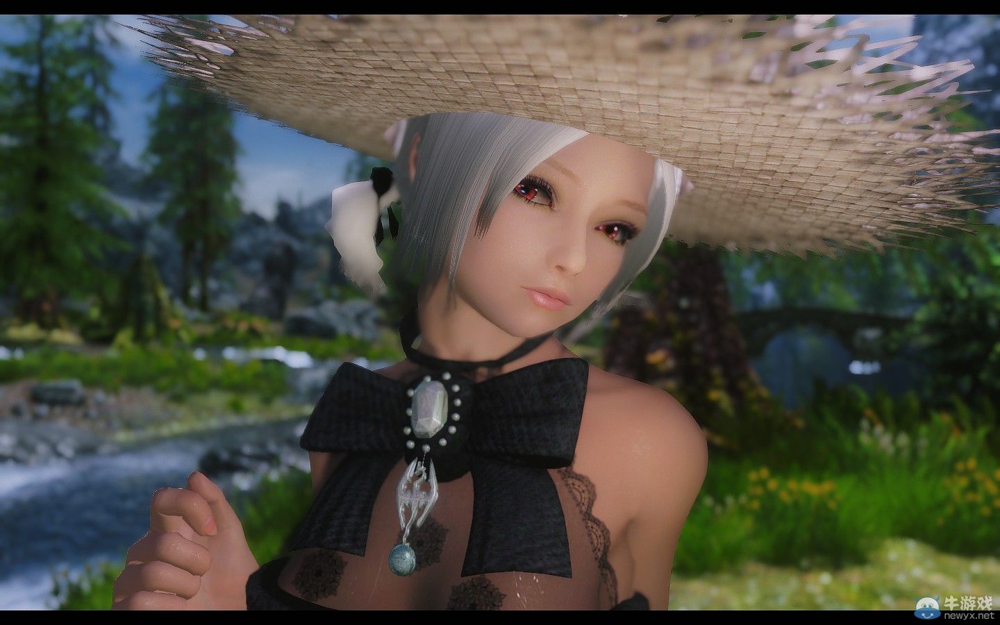 《上古卷軸5：天際》自建人物MOD：可愛鄰家少女絲襪制服誘惑