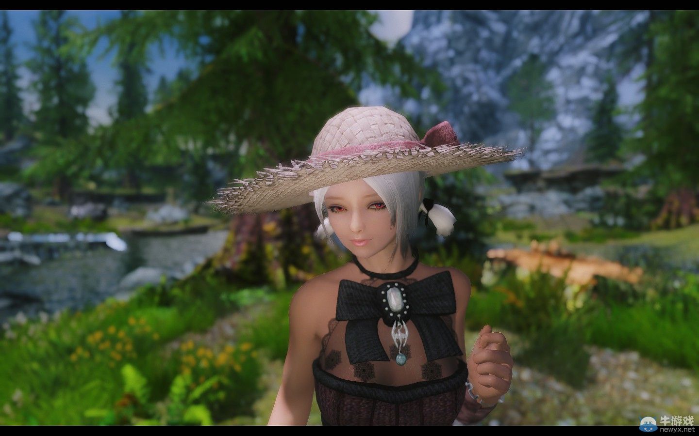 《上古卷軸5：天際》自建人物MOD：可愛鄰家少女絲襪制服誘惑