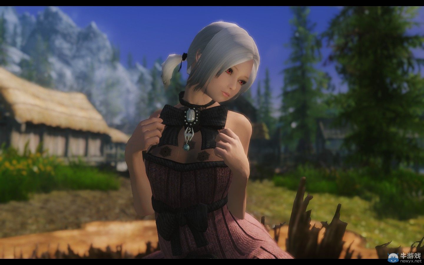 《上古卷軸5：天際》自建人物MOD：可愛鄰家少女絲襪制服誘惑