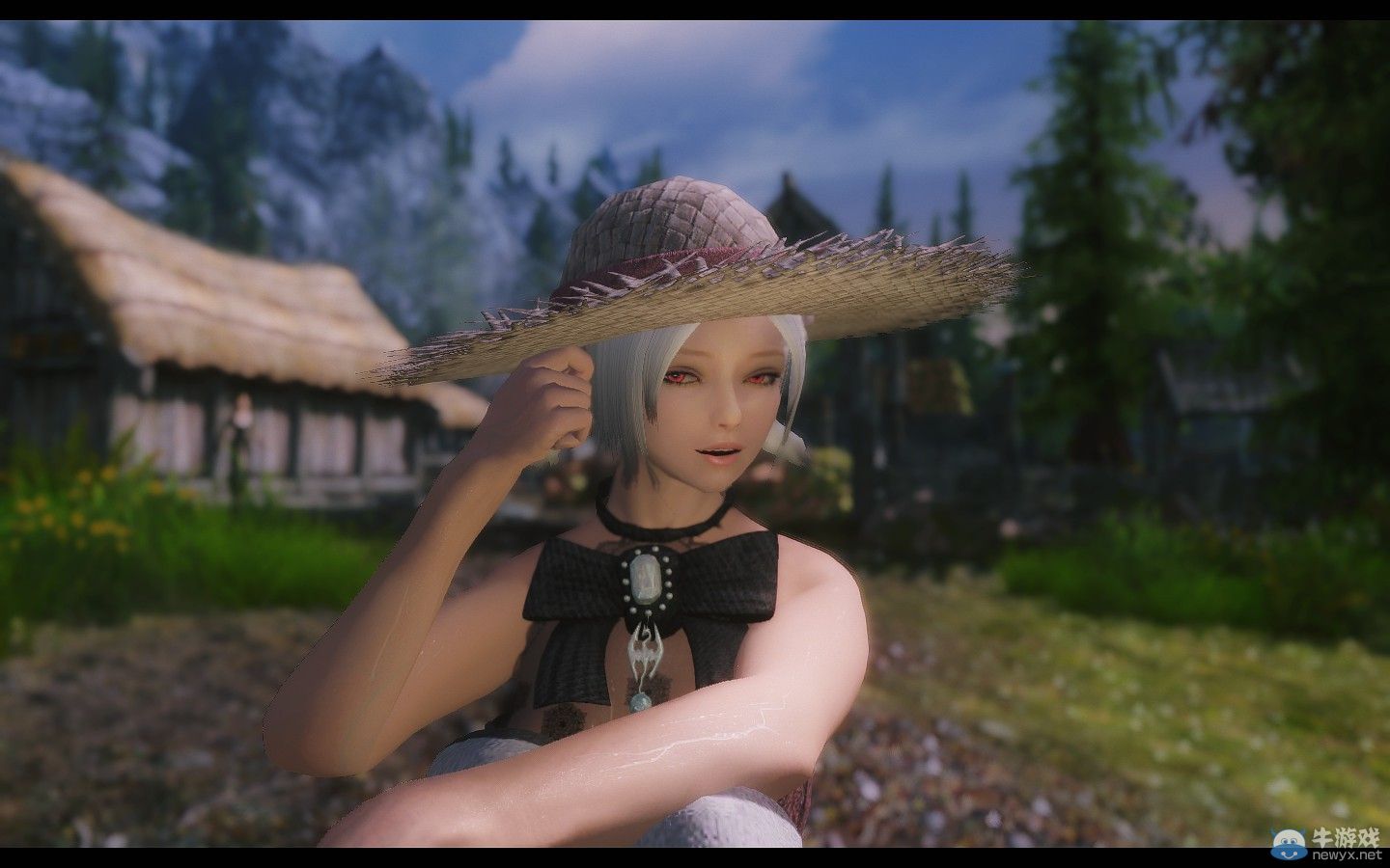 《上古卷軸5：天際》自建人物MOD：可愛鄰家少女絲襪制服誘惑