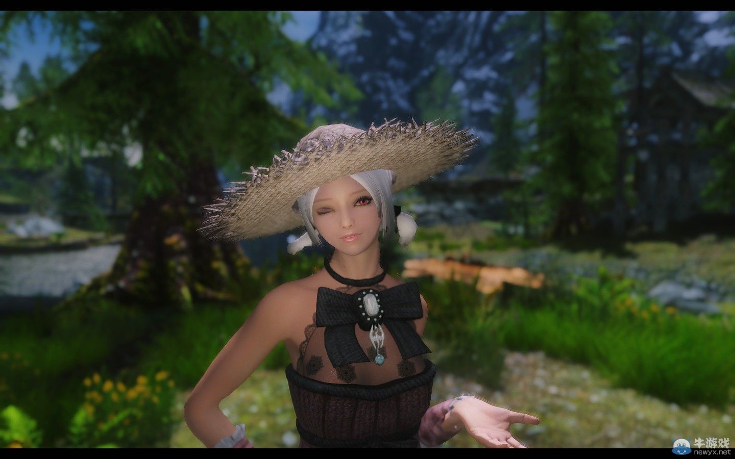 《上古卷軸5：天際》自建人物MOD：可愛鄰家少女絲襪制服誘惑