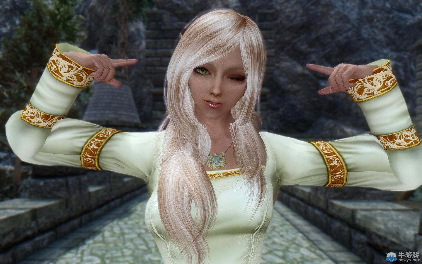 《上古卷軸5：天際》MOD截圖：各種美麗的精靈美女