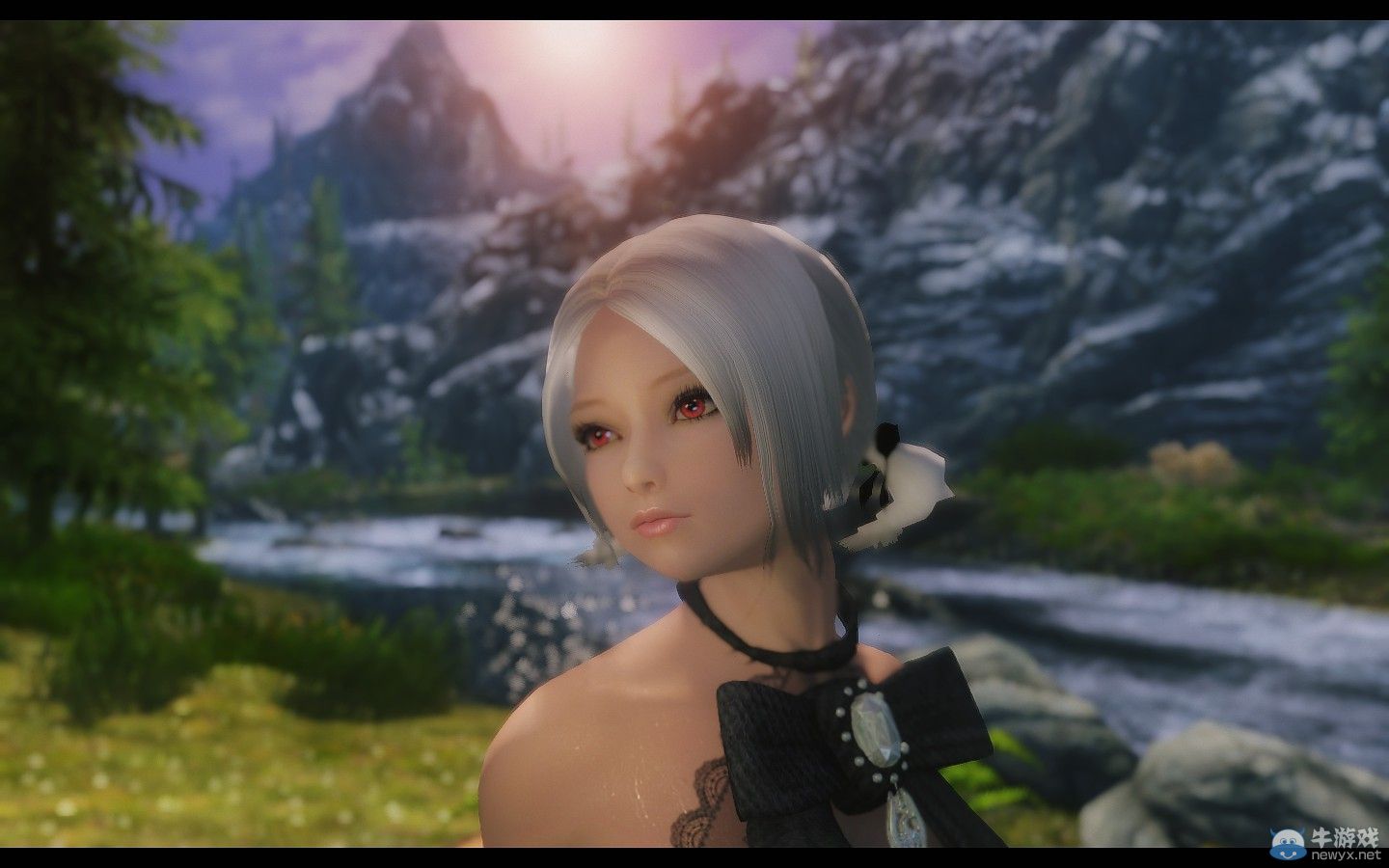 《上古卷軸5：天際》自建人物MOD：可愛鄰家少女絲襪制服誘惑