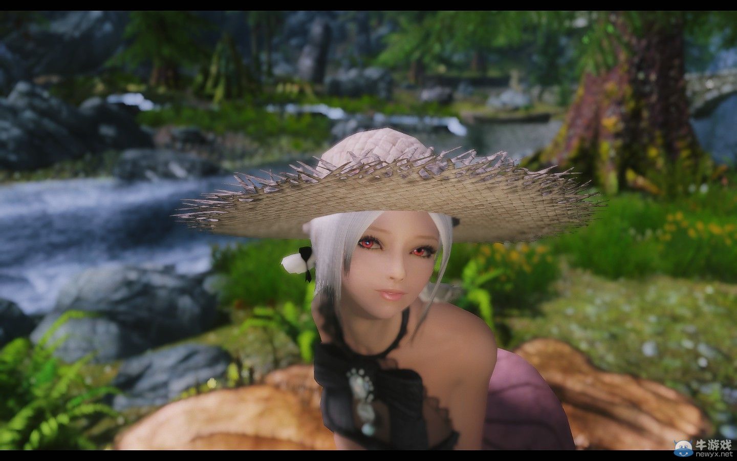 《上古卷軸5：天際》自建人物MOD：可愛鄰家少女絲襪制服誘惑