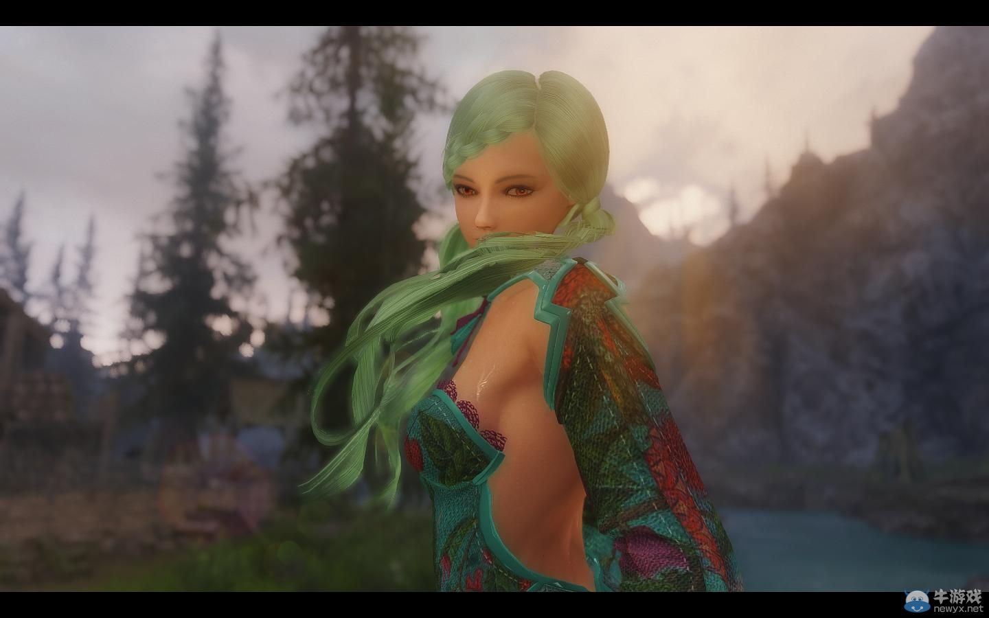 《上古卷軸5：天際》MOD截圖：東方美麗的少女莉婭