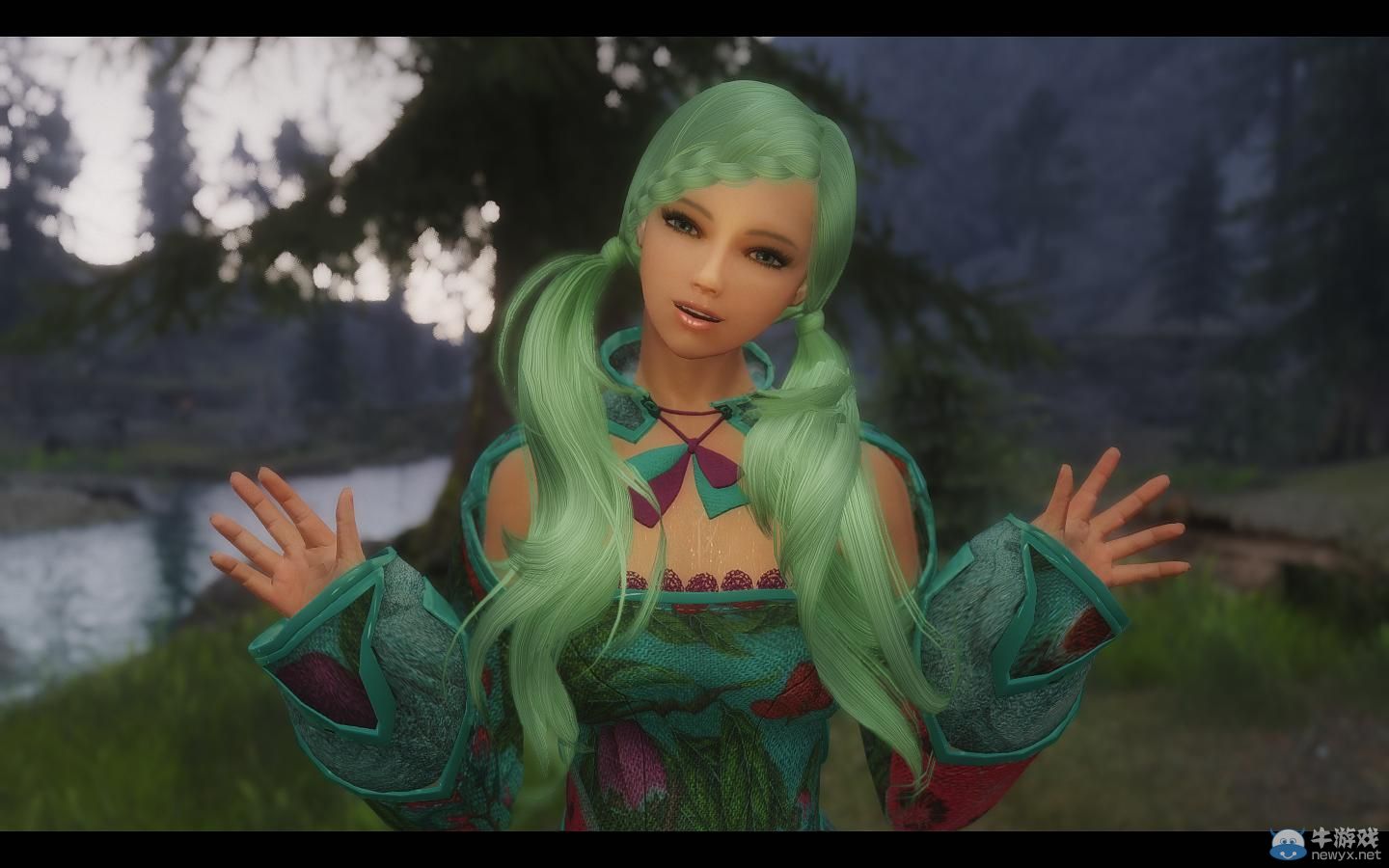 《上古卷軸5：天際》MOD截圖：東方美麗的少女莉婭