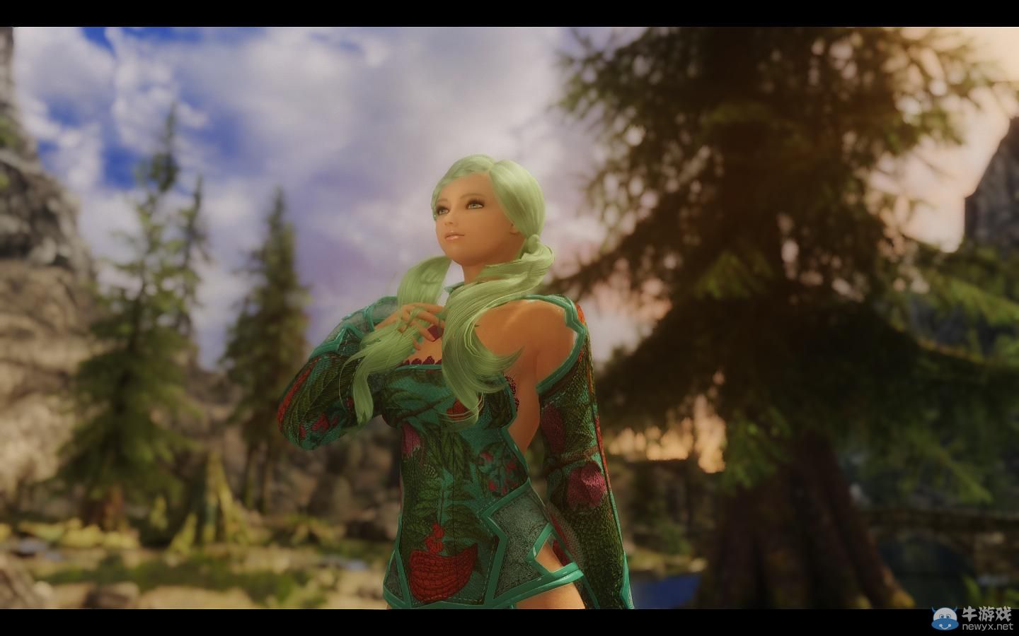 《上古卷軸5：天際》MOD截圖：東方美麗的少女莉婭