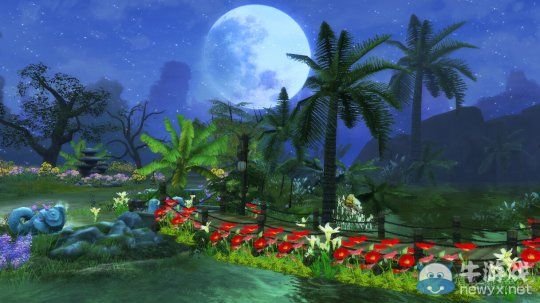 《倩女幽魂2》黃紫花海絕美家園風景秀展示