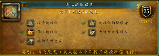 《魔獸世界》玩家飛行成就達成率調查