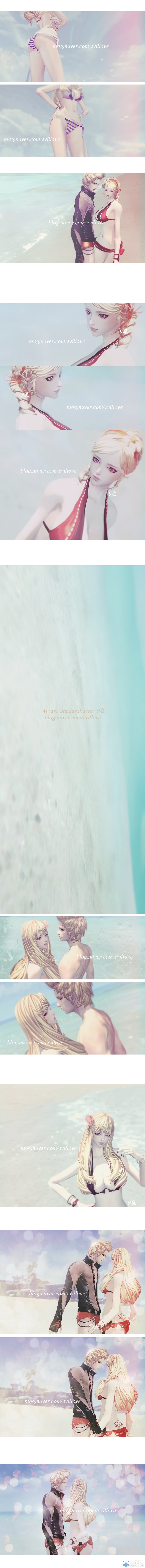 劍靈人男天女唯美圖集 海邊秀恩愛美圖欣賞