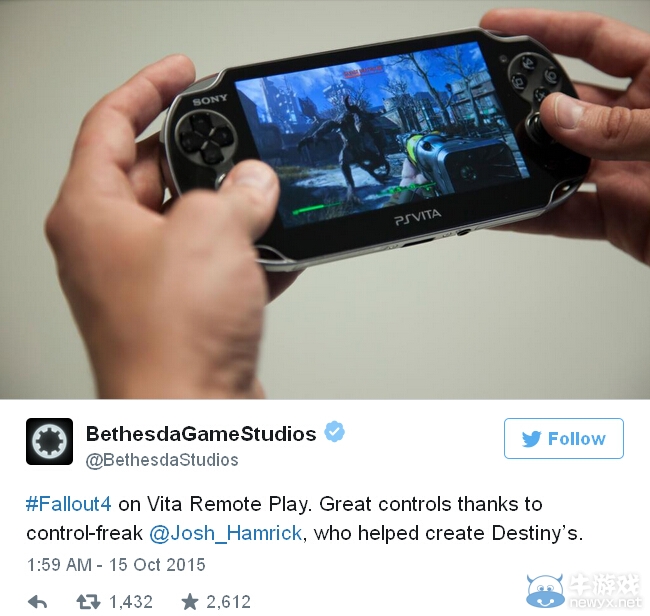 《輻射4》PSV遠程控制展示