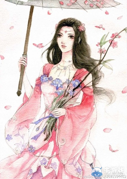 微博達人秀 玩家手繪天涯明月刀一枚天香妹子