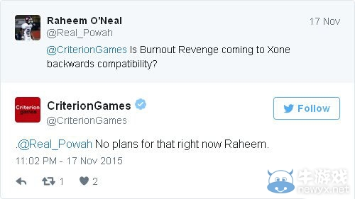 《火爆狂飆：復仇》將不會加入XBOXONE向下兼容列表