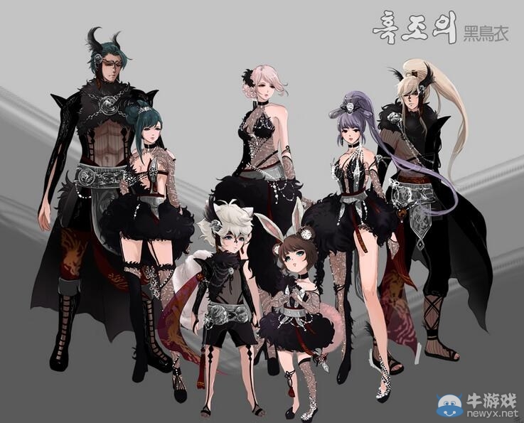 劍靈韓服時(shí)裝設(shè)計(jì)獲獎(jiǎng)作品 黑鳥(niǎo)外形及手稿