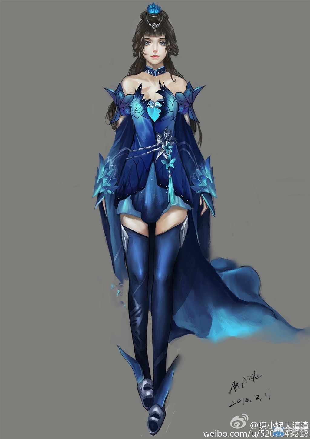 天刀美圖 學生黨手繪 《心王 蝶衣》賞析