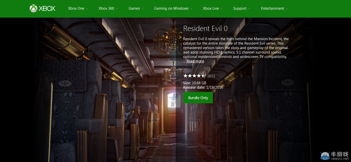 《生化危機0：高清重制版》XBOXONE版文件大小曝光