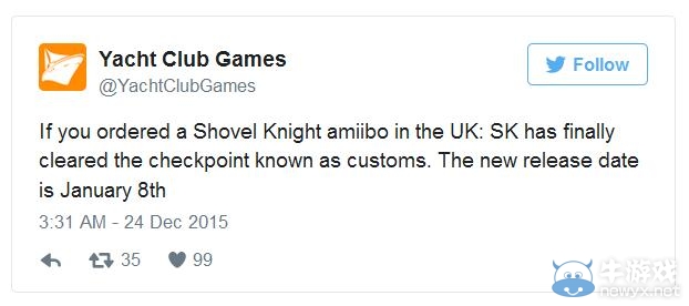 《鋼鏟騎士》宣布Amiibo將延期至2016年1月8日發(fā)售