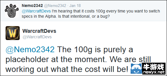 魔獸軍團再臨藍推：人物界面切專精也要花錢