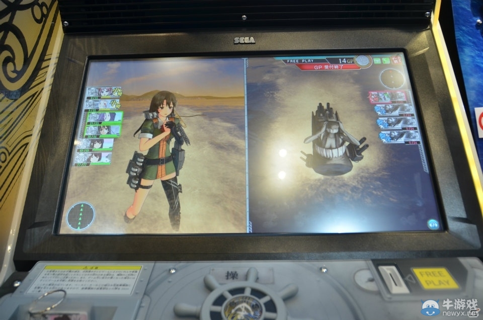 《艦隊收藏》街機版最新游戲截圖 美少女們任你選