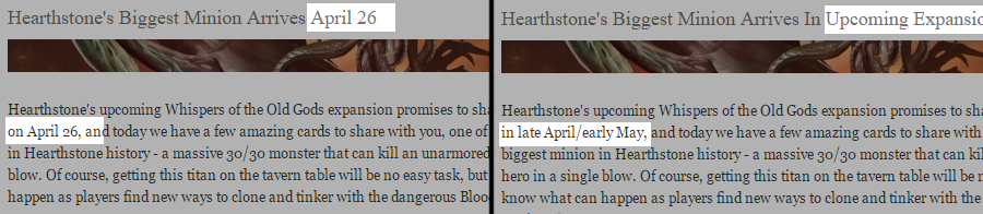 欲蓋彌彰？爐石新版本發(fā)布時(shí)間信息遭隱藏