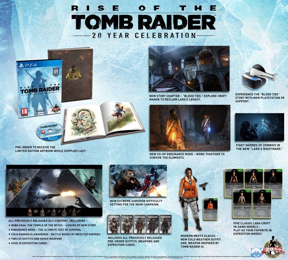 《古墓麗影：崛起》典藏版登陸PS4 游戲加入全新章節(jié)