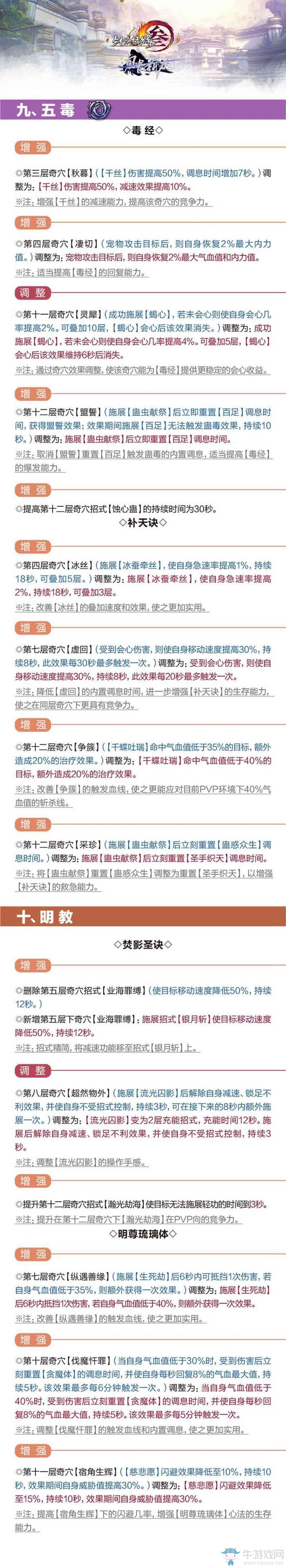 《劍網3》全門派技能改造 精簡操作豐富搭配