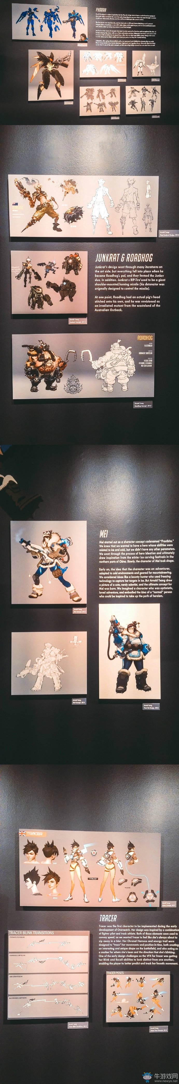 《守望先鋒》藝術展覽：多位英雄早期設計圖曝光