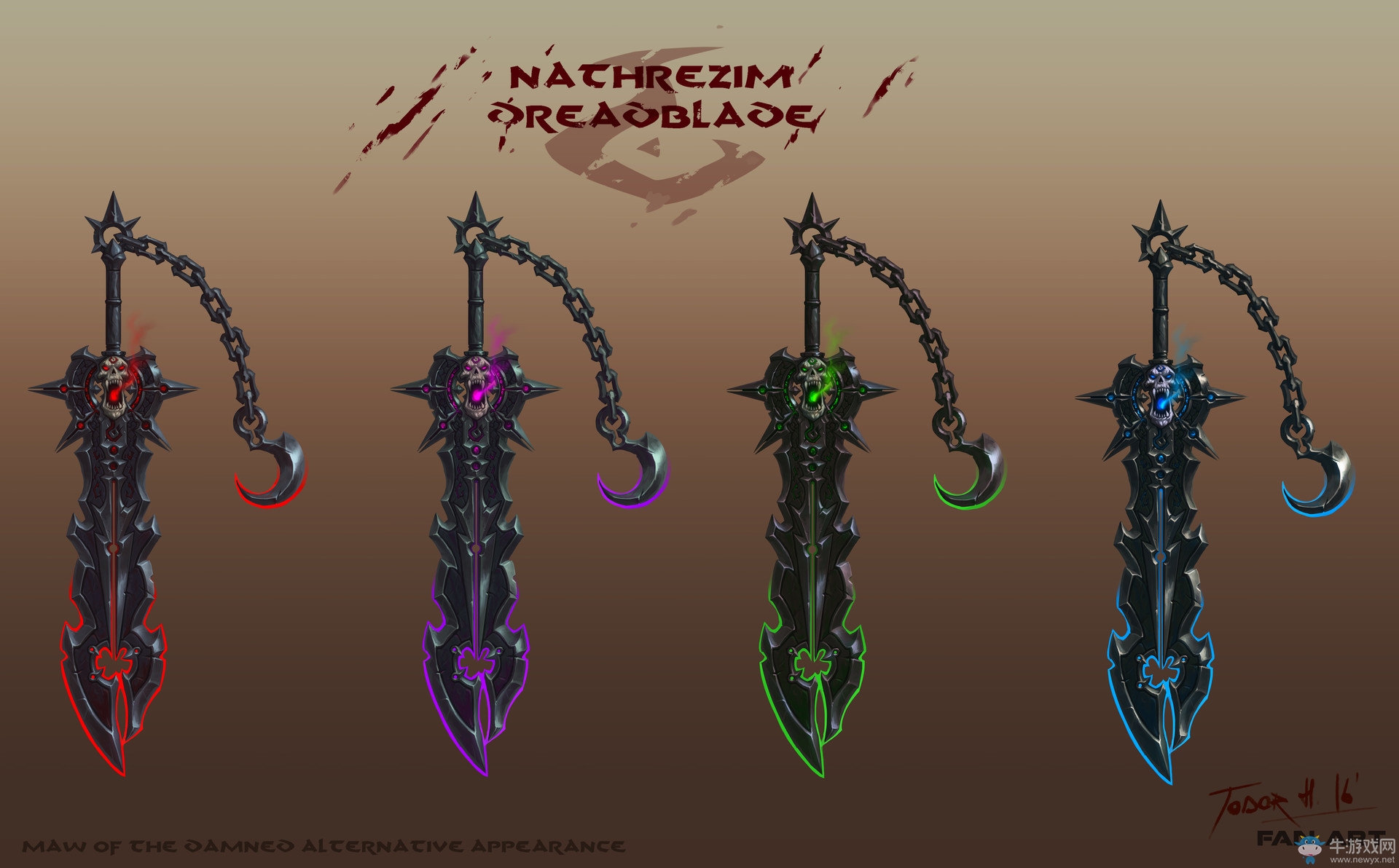 《魔獸世界》玩家設計血DK新神器 死騎就該拿雙手劍！