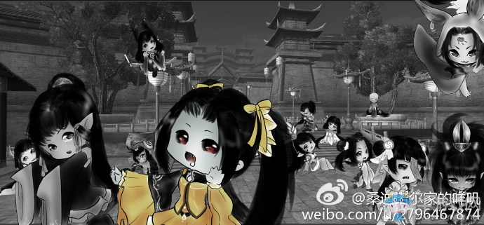 《劍網3》手繪同人圖 全門派師妹變成小僵尸了