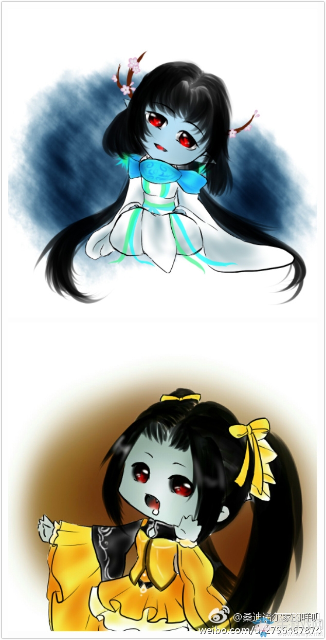 《劍網3》手繪同人圖 全門派師妹變成小僵尸了