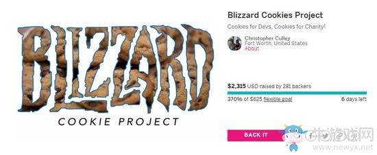 城會玩《守望先鋒》粉絲眾籌餅干送暴雪？