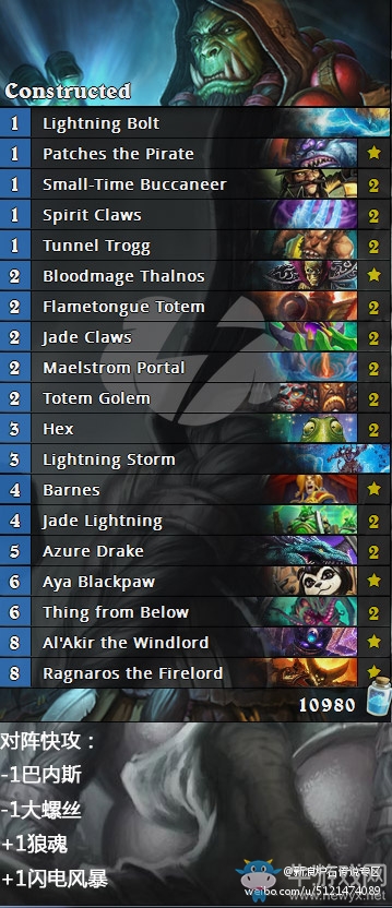 《爐石傳說》TS天梯環境周報