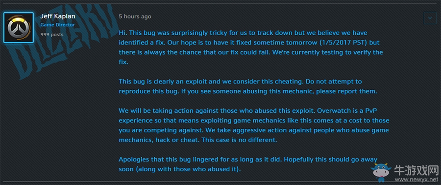 《守望先鋒》設計師承諾會修復卡地圖BUG