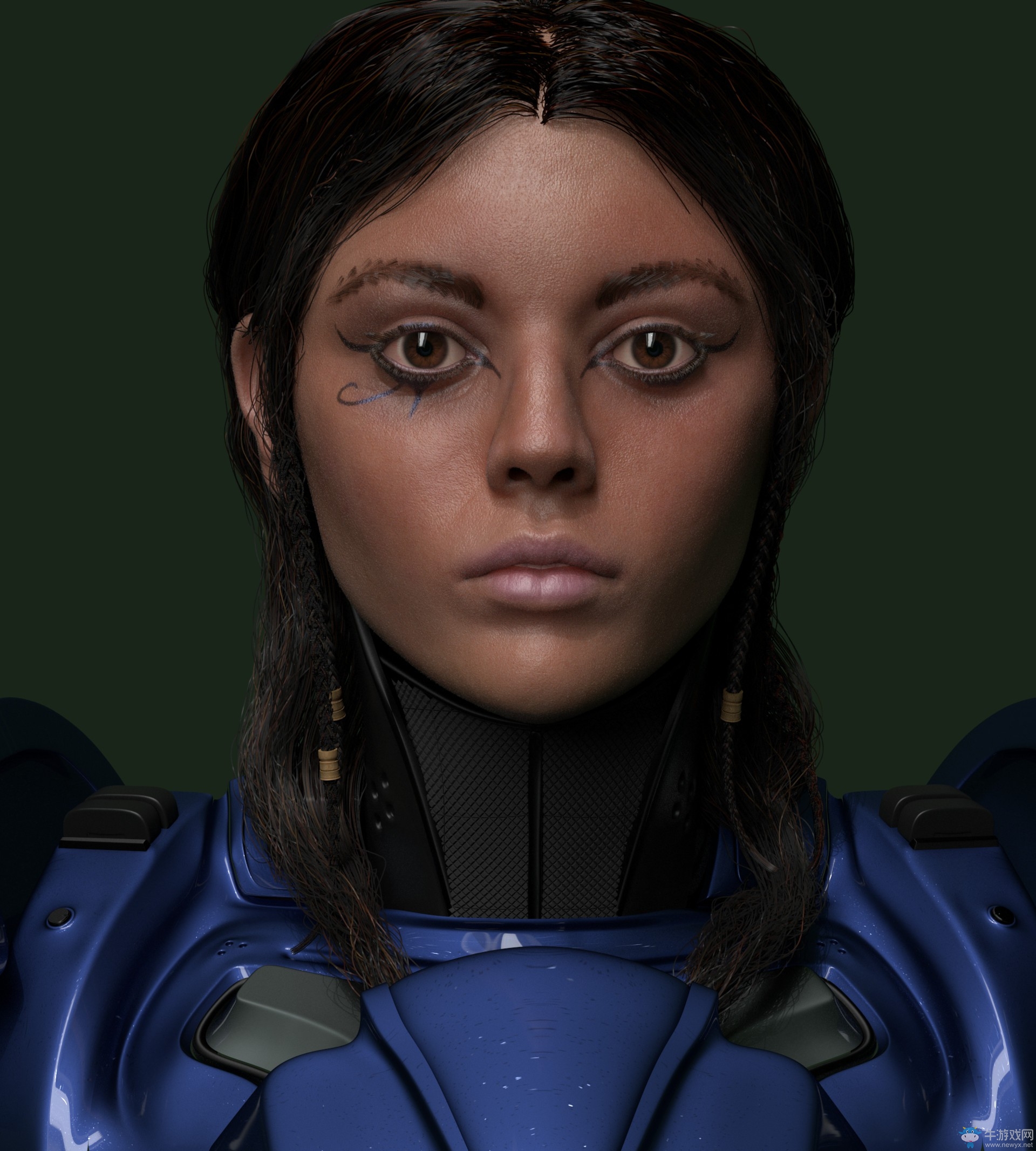 《守望先鋒》外國畫師打造3D法老之鷹毛孔清晰可見，就是有點辣眼睛